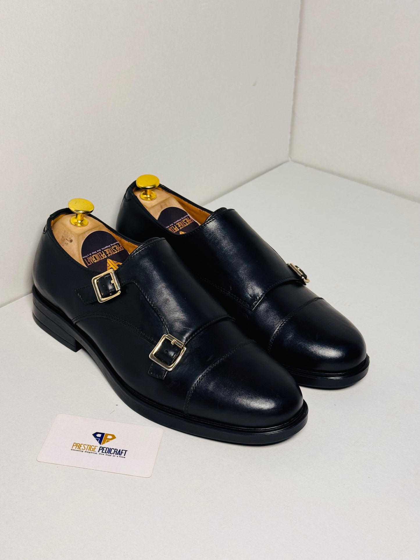 The Prestige Double Monk Strap | Black