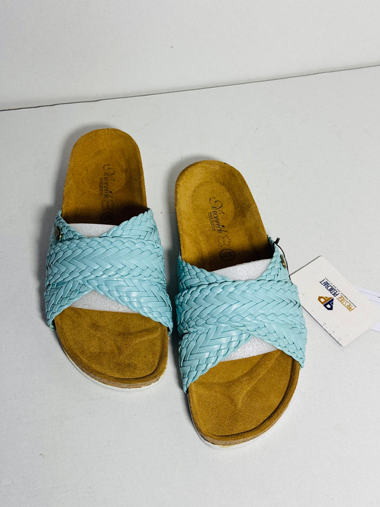 The Prestige Ziora Slides | Turquoise Glow