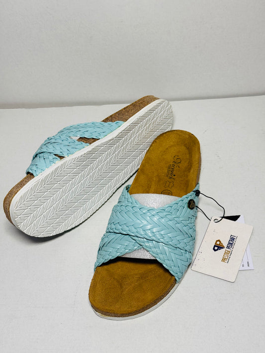 The Prestige Ziora Slides | Turquoise Glow