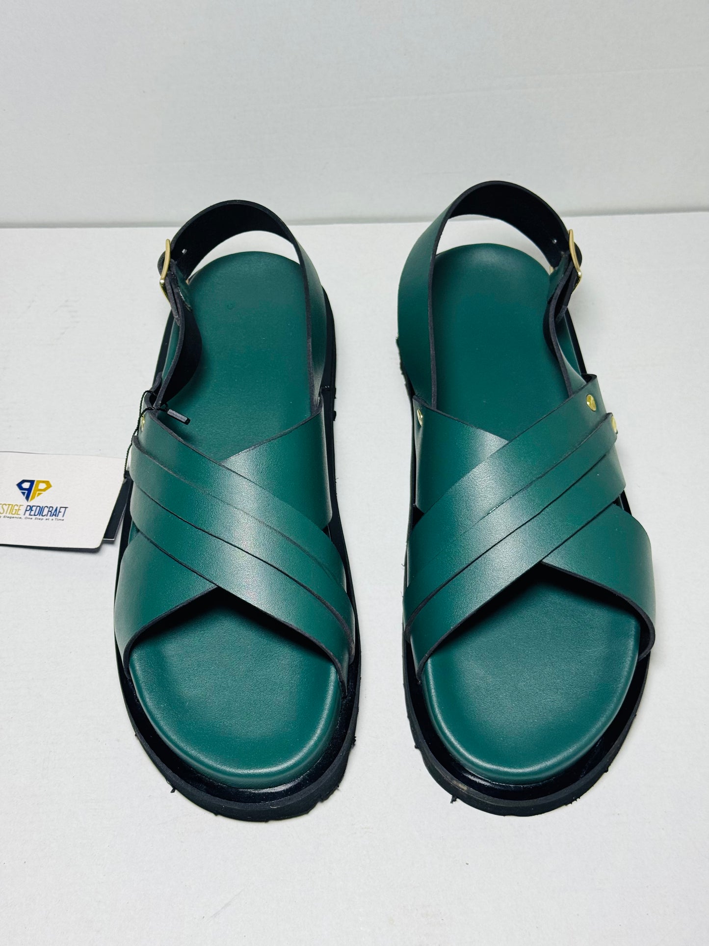 The Prestige Cross Sandals | Forest Shade