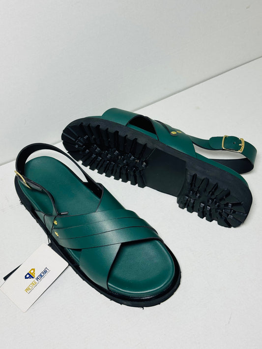 The Prestige Cross Sandals | Forest Shade