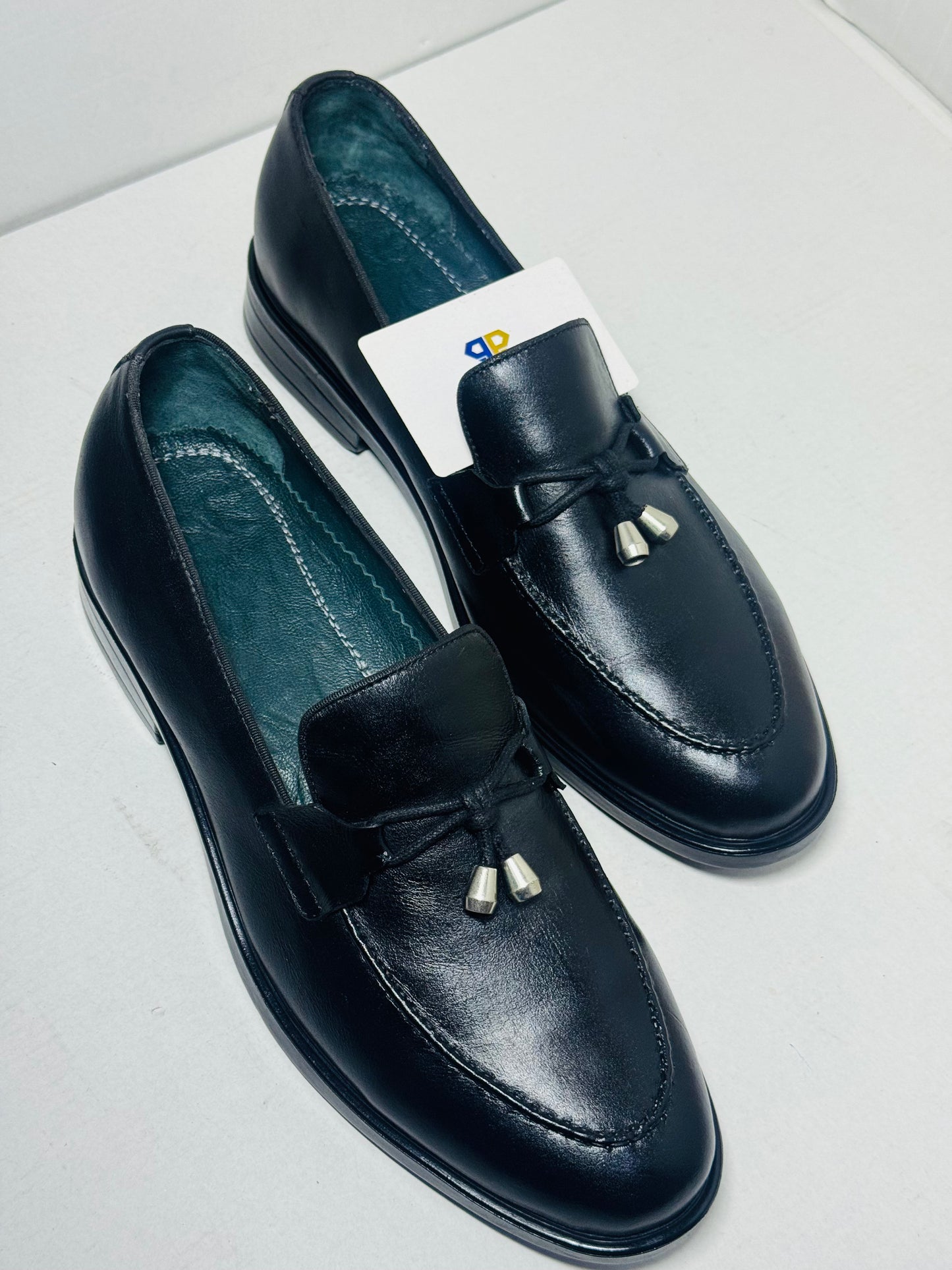 The Prestige Black Leather Tassel Loafers