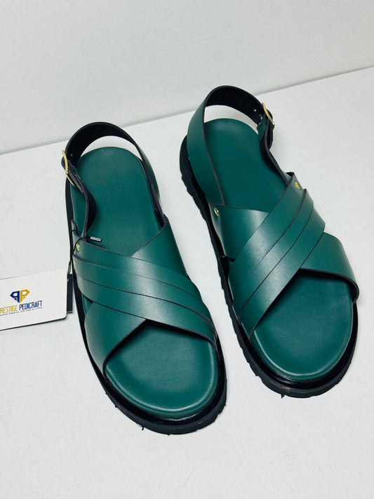 The Prestige Cross Sandals | Forest Shade